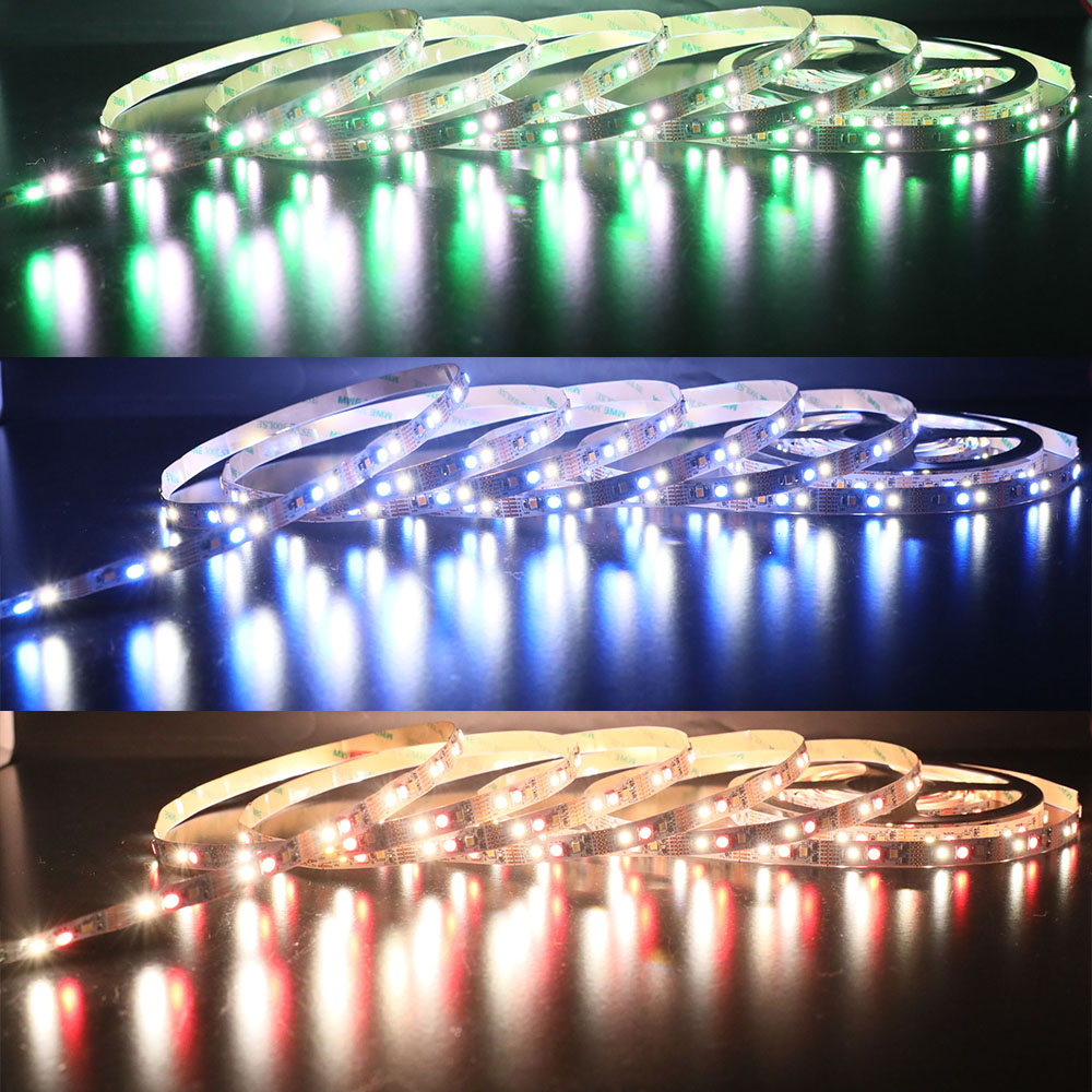 RGB+W+WW 5050+2835 Multi Color LED Lights - 10mm 5V RGBCCT LED Strip - 90LEDs/m RGB+W+WW 5050+2835 Multi Color LED Lights - 10mm 5V RGBCCT LED Strip - 90LEDs/m